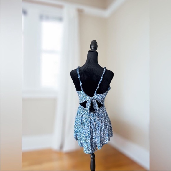 Princess Polly Thunderclouds Playsuit Romper Size 8 Blue Floral Print - Picture 6 of 15